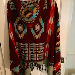 Boho Boutique poncho OSFA